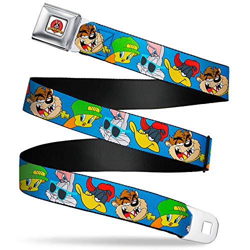 Cinturón de hebilla infantil para pantalones de niños, ideal para el colegio y juegos en azul