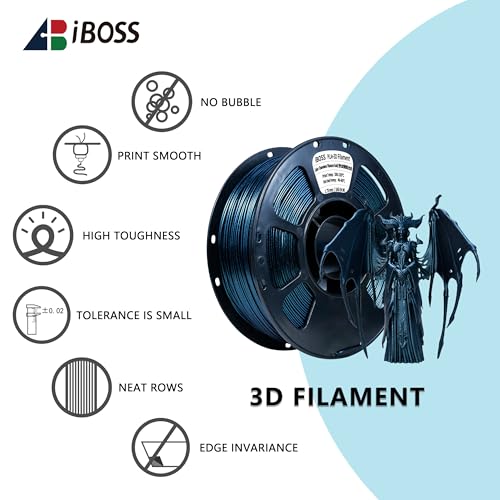 Image of iBOSS Chameleon PLA Plus Filament 1.75mm Burnt Titanium 1KG, 3D Printer Filament Cardboard Spool(2.2lbs), 1.75 ± 0.02mm, Neatly Wound PLA+ 3D Printing Filament Fits for Most 3D Printers