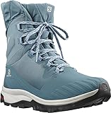 Salomon Women's VAYA Powder TS CSWP Snow, Bluestone/Mallard Blue/Black, 9