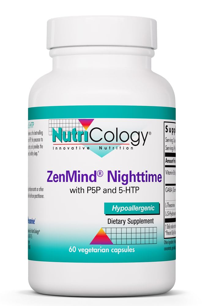 Nutricology ZenMind Nighttime 550 mg GABA, Relaxation, 60 Capsules