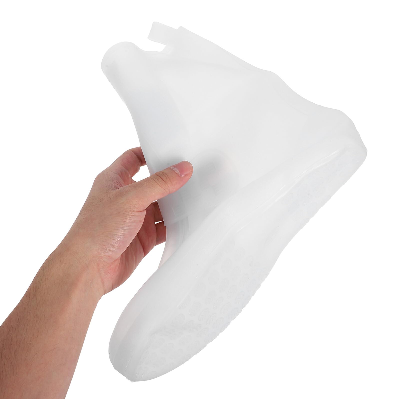 SHOWERORO 2 pares Cubrezapatos Impermeables Reutilizables con Suela Antideslizante para Ciclismo y Actividades al Aire Funda de Silicona Resistente y Cómoda Talla