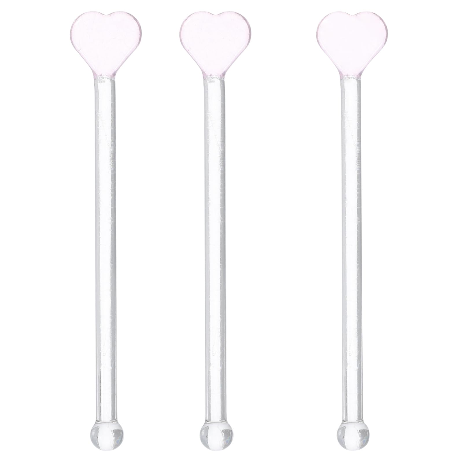 PRETYZOOM 3pcs Glass Stirring Rods Reusable Coffee Swizzle Sticks Glass Mixing Rods Drinks Mixer For Beverages Coffee Tea Cocktails