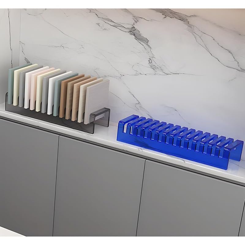 Sample Door Stand, Acrylic Display Rack, Ceramic Wall Tile Shelf, Table Top, Save Space, for Retail Stores, Customizable(Brown)