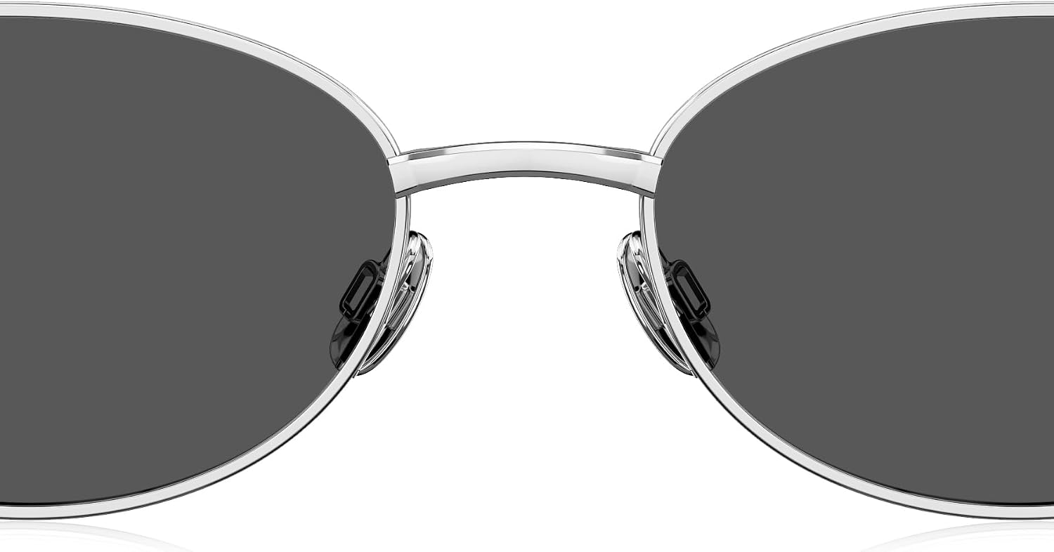 BOLON Unisex Full Titanium Narrow Irregular Vintage Sunglasses BX7001 Vacay 57mm, Exclusive Eyewear Brand of EssilorLuxottica