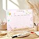 iZoeL Einschulung Stundenplan abwischbar inkl 26 Buchstabenkleber,Stift,Schulkind Stundenplan 1. Klasse Mädchen Jungen Schultüte Füllung Stundenplan Rosa
