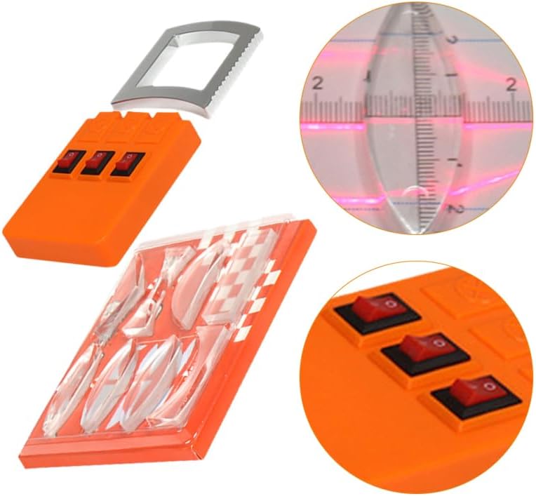 Miniatura 8 de Ciieeo 1 juego de experimentos de física óptica con lente convexa, espejo cóncavo y óptica de prisma para enseñanza y demostración en el aula para