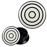 Chic-Net Schraub Plug Acryl schwarz weiß Zielscheibe Piercing Ohrschmuck 06 mm