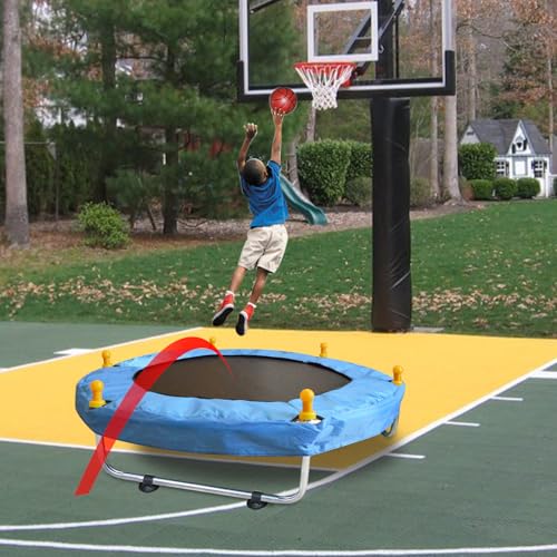 Toddler Trampoline for Kids Ages 1-8, 55'' Small Trampoline with Safety Enclosure Net, Indoor & Outdoor Baby Mini Trampolines, No-Gap Safe Design for Toddlers Jump, Gifts for Children & Boys & Girls - Image 4