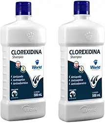 Shampoo e condicionador Clorexidina 500 ml kit c/ 2 Unidades