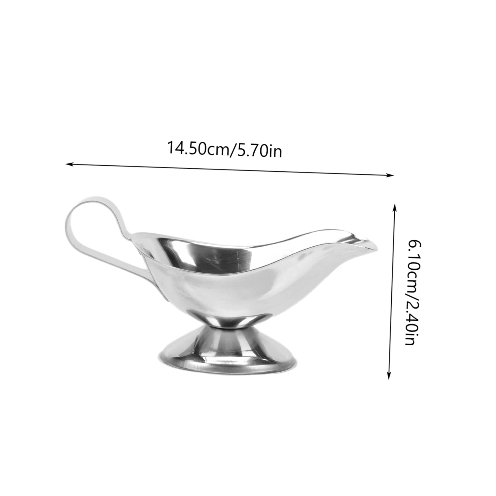 Unomor 1pc Seasoning Cup Milk Serving Pitcher Gravy Sauce Plate Creme De Menthe Syrup Serving Sauce Cup Syrup Pitcher Steel Container with Lid Gravy Bowl Creamer Stainless Steel Sauce Cup