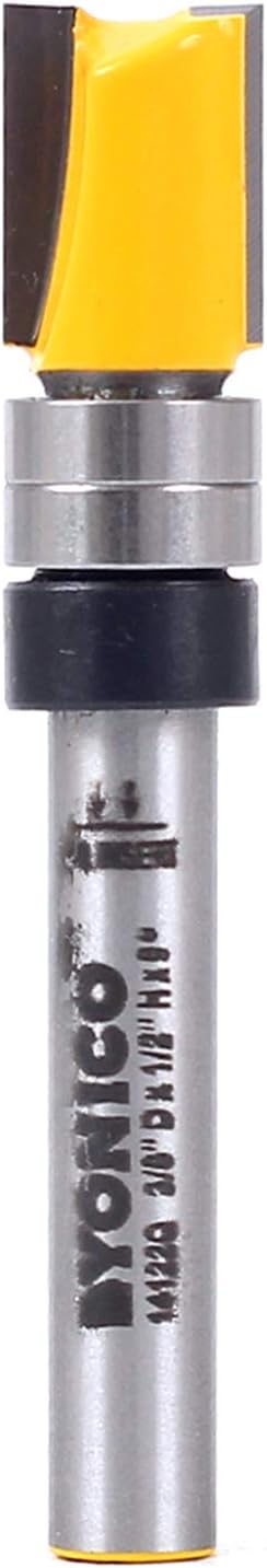 YONICO Router Bits Pattern Bit Flush Trim 3/8-Inch Diameter 1/4-Inch Shank 14122q