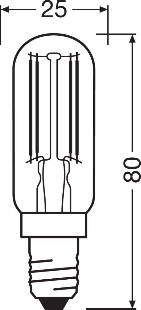 OSRAM LED SPECIAL T26 Lote de 10 x Bombilla LED E14, 6,50W , 55W equivalente a, 2700 K , Blanco cálido