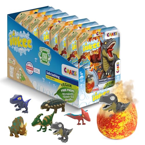 Bombes de bain dinosaure pour enfant au parfum rafraîchissant de thé glacé pêche INKEE x8