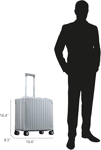 Miniatura 8 de ALEON Maletín de negocios con ruedas de aluminio de 17 Champán Classic