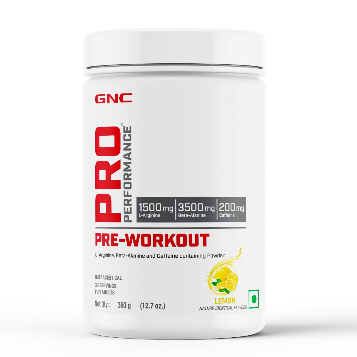 GNC Pro Performance Pre-Workout 360g (Lemon) at ₹989 – Amazon