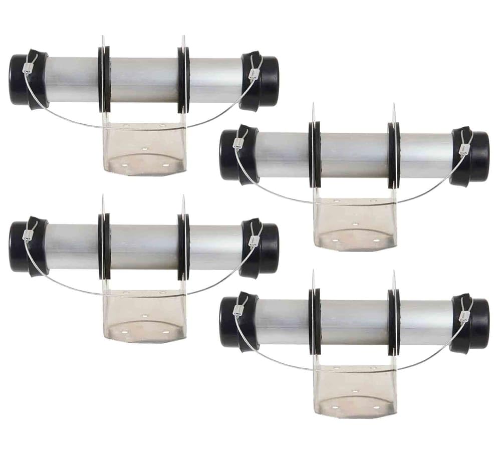 Mytee Products (4 Pack) Trailer Document Holder Registration Card Box Insurance Aluminum 5-3/4