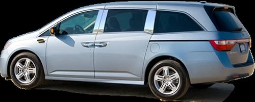 Miniatura 2 de QAA es compatible con Honda Odyssey 2011-2017 4 piezas de poste de pilar inoxidable PP11245