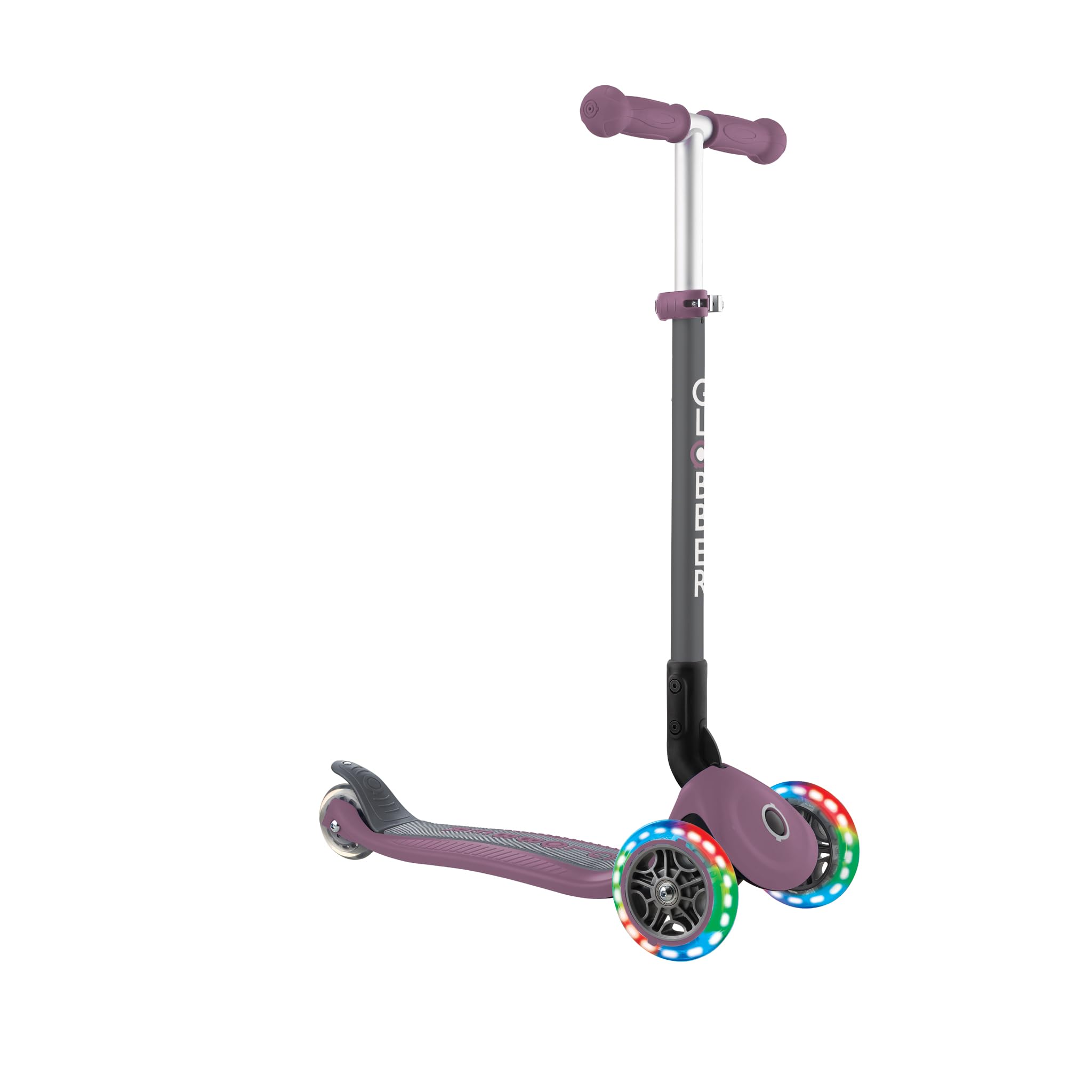 GLOBBER Primo Foldable Lights – Tretroller Kinder, 120/80 mm, ABEC