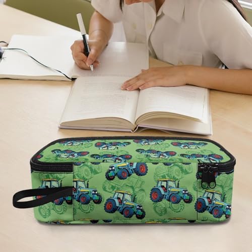 Image of Boys Pencil Pouch Cartoon Tractor Pencil Case for Kids Large Capacity Pencil Container for 3-16 Years Children Pencil Bag with Double Zipper Pen Box for Students Back to School Gifts
