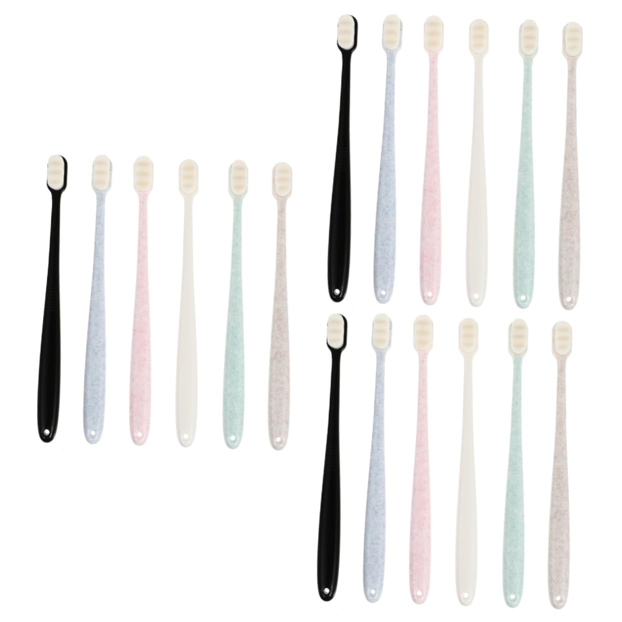 COLLBATH 3 Set Di Spazzolini Da Denti Ergonomici Per Adulti Per La Pulizia Dei Denti Con Setole Flessibili 6 Pezzi * 3