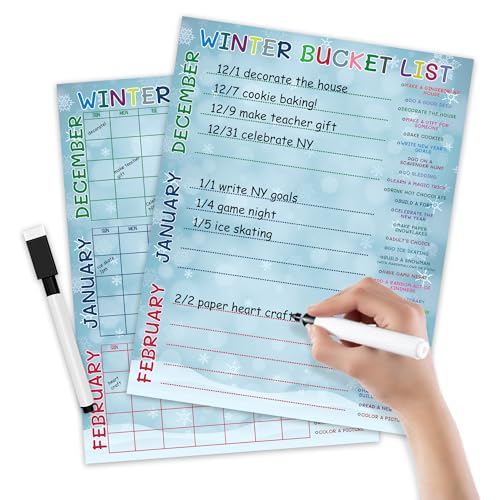 Bucket List, Reusable Dry Erase Board with Marker, Family Activit...