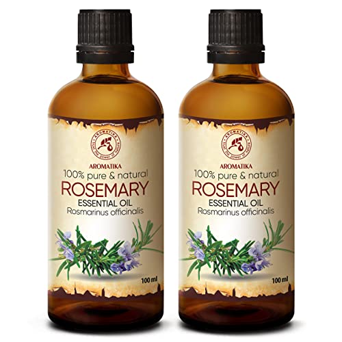 Aceite de Romero 200ml - Rosmarinus Officinalis - España - 100% Puro y Natural - Mejor para Aromaterapia - Baño de Aroma - Difusor - Fragancia para Hogar - Rosemary Essential Oil 200ml