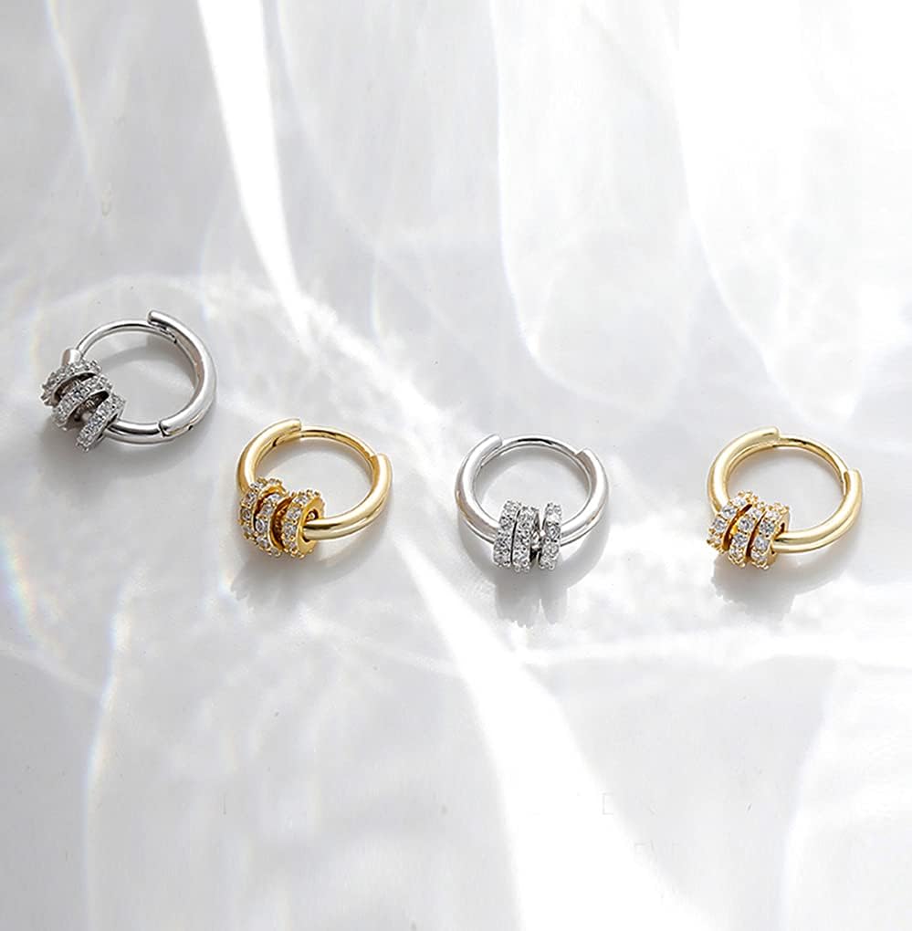 SLUYNZ 925 Sterling Silver Cartilage Hoop Earrings for Women Small Hoop Earrings Huggie Helix Piercing Hoop - Image 6