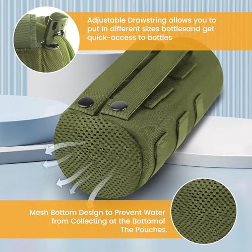 Haafoo HU-LV Molle Water Bottle Holder - Upgraded 1000D Nylon Tactical Molle Water Bottle Pouch thumb #4