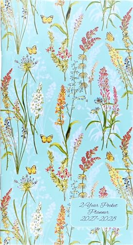 2027-28 Blooms & Butterflies 2-Year Pocket Planner (24-Month Calendar)