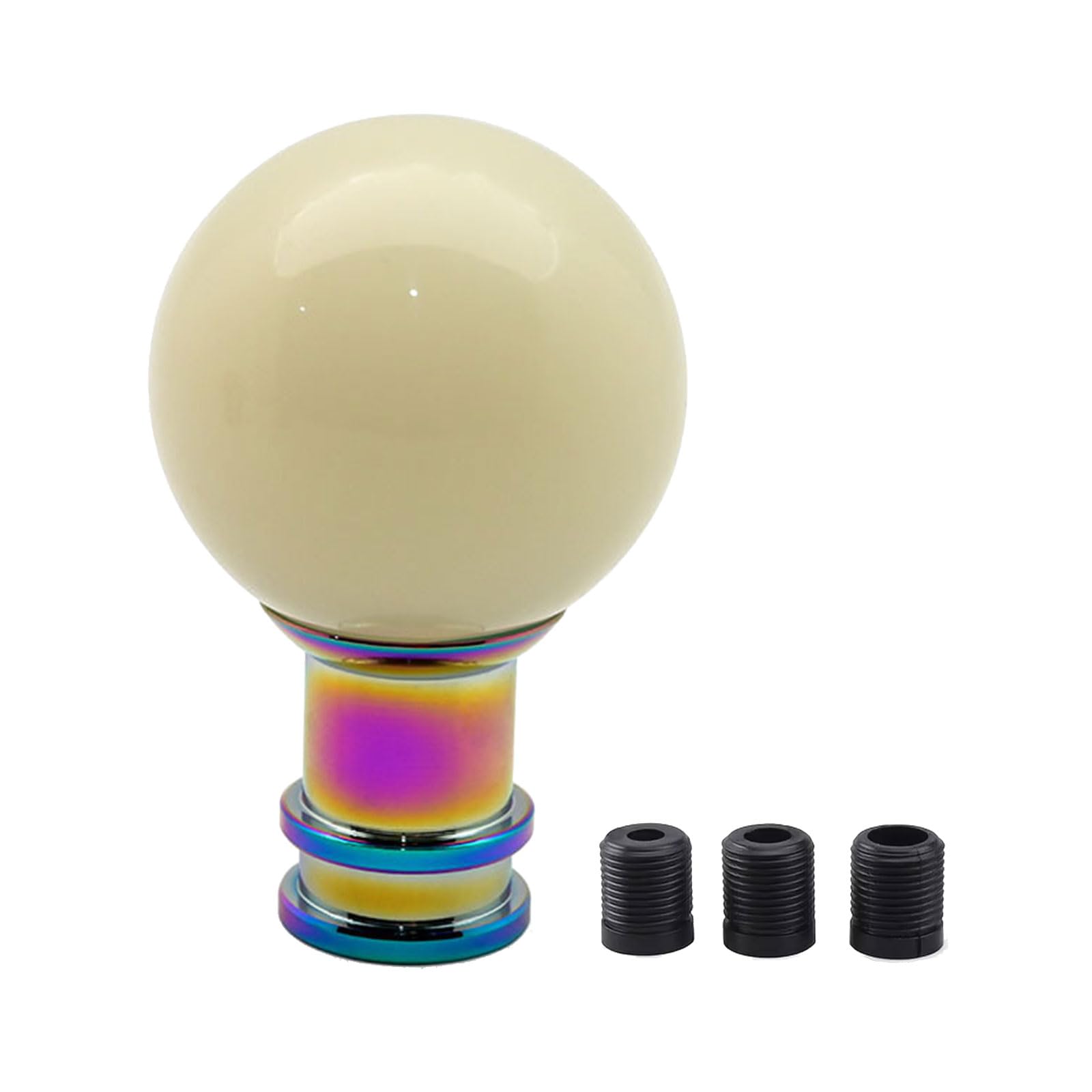 HDOYTXXM Premium Ergonomically Acrylic Shifter Handle Replacement Manual Automatic Transmission 3 Size Adapter Included Gear Shifter Adapter