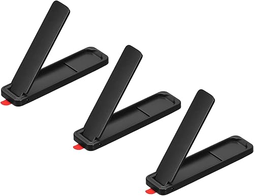 uxcell Soportes ultrafinos para teléfono, paquete de 3 soportes de escritorio horizontales y verticales, se adhieren al soporte portátil para la