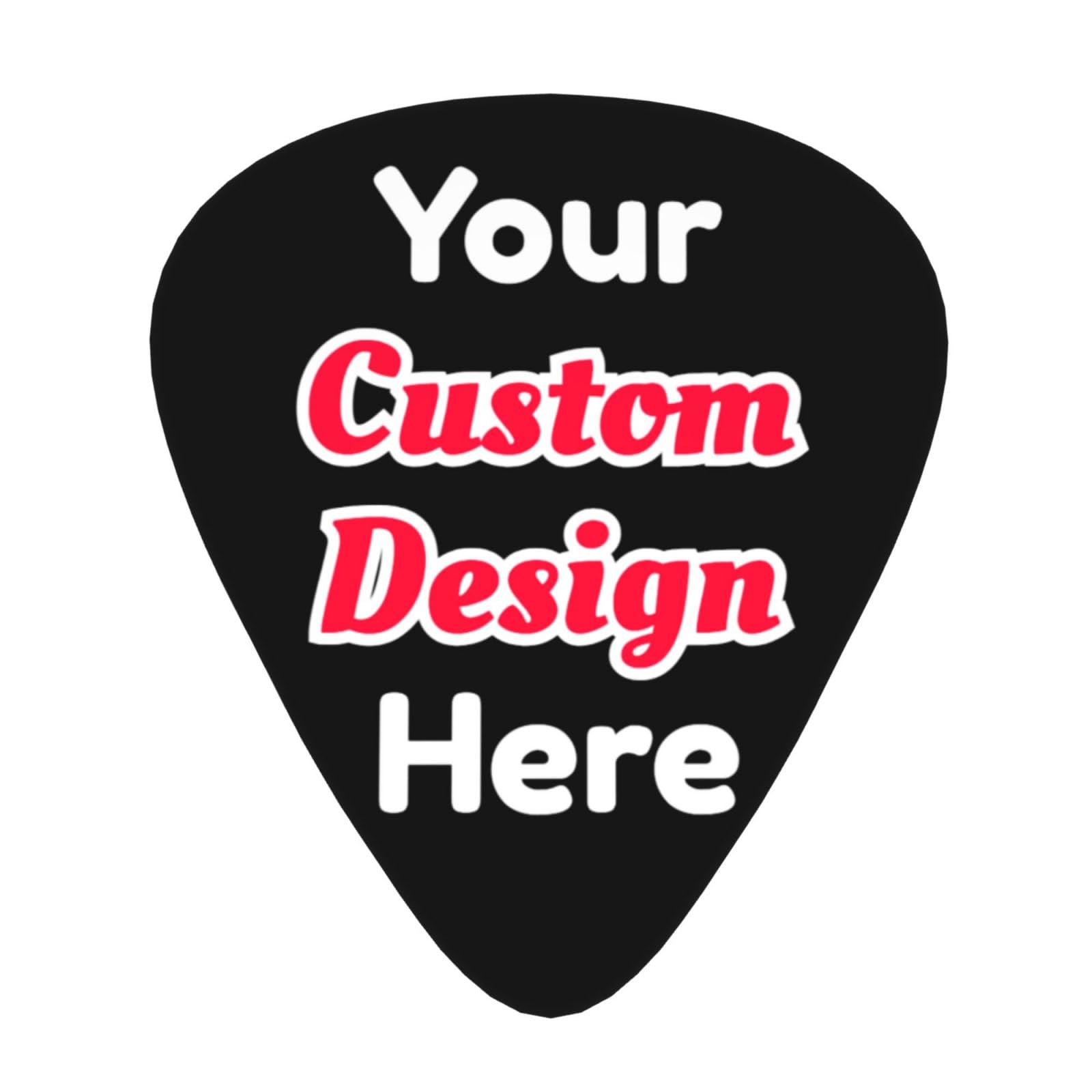 Custom Guitar Picks Personalised Add Your Own Text Name Image Customized Guitar Picks Plectrums for Guitar Bass Ukulele Guitar Accessories Great Gifts 12-pack
