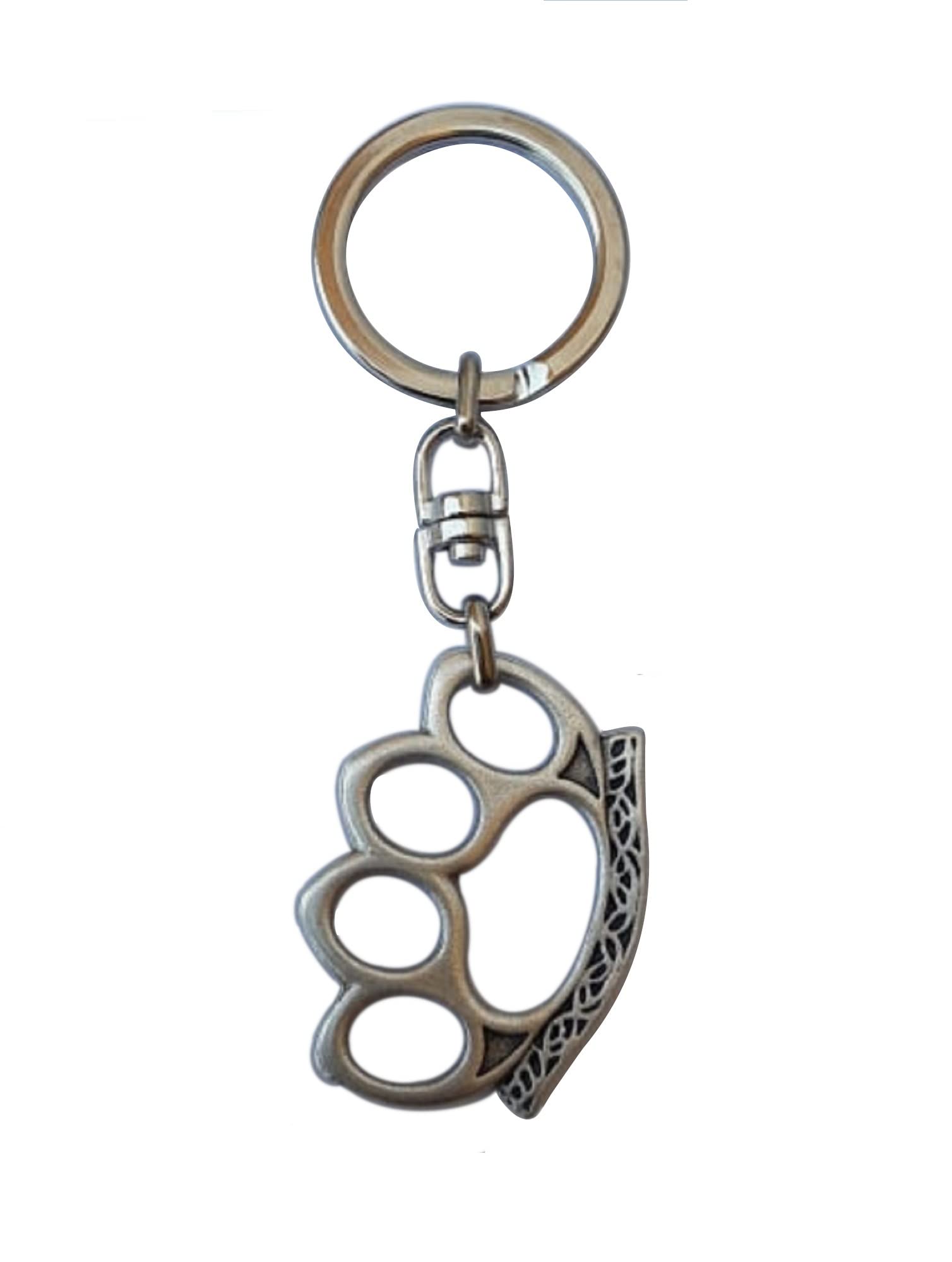 Portachiavi Biker Punk In Argento 925 Con Gancio Artiglio Drago – LINSION, Fatto A Mano