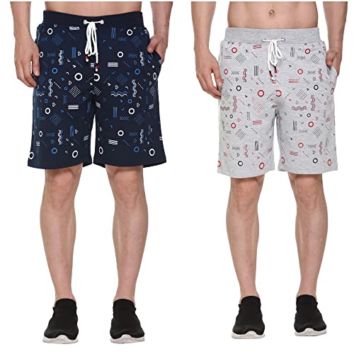 Image of Men's Cotton Sports Shorts with Zipper Pocket (Pack of 2)