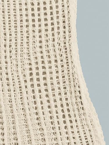 COZYEASE Girls' Plain Crochet Cover Up Cami Dress Sleeveless Cover Up Without Bikini3