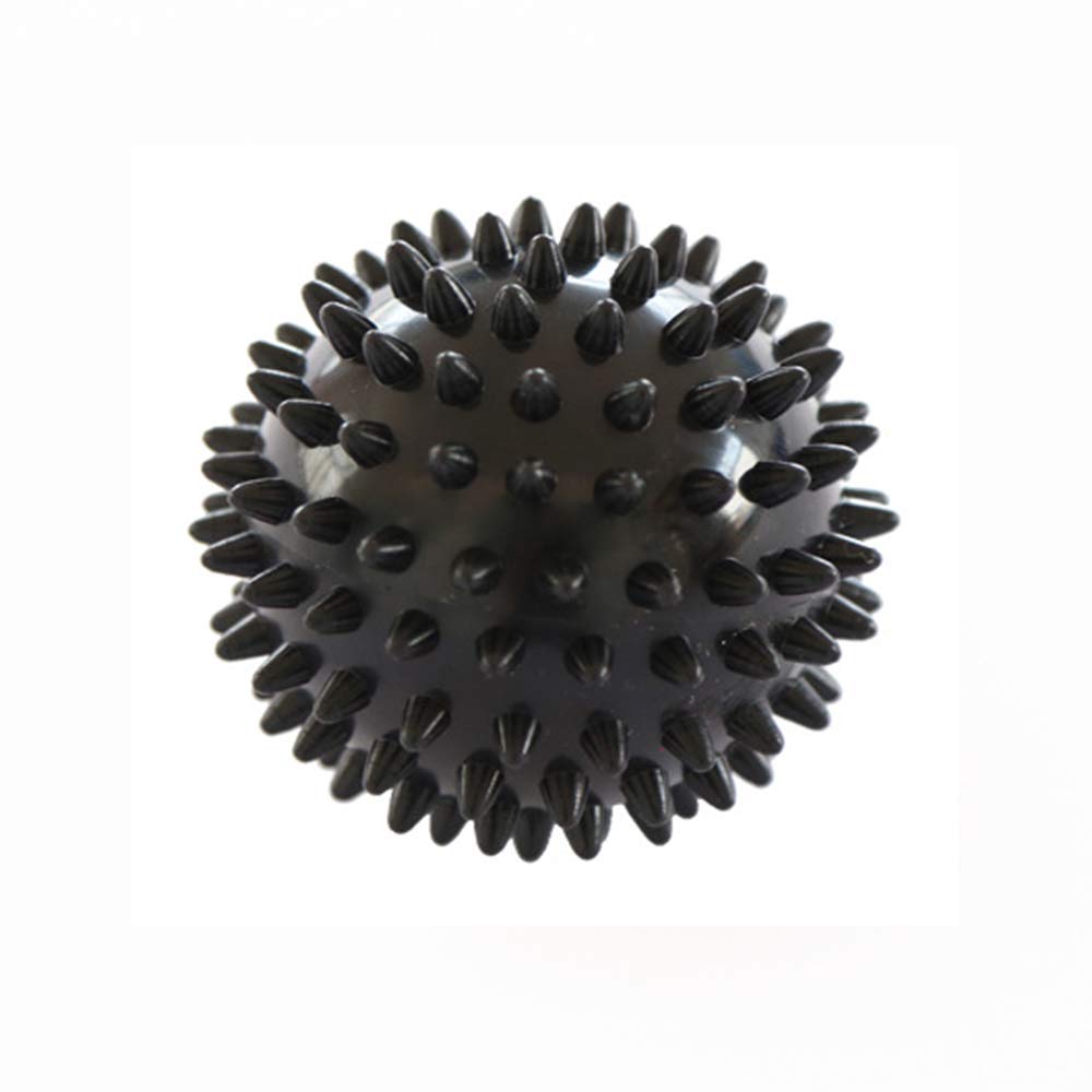 NMEGOU Durable PVC Spiky Massage Ball Deep Tissue Back Massage, Foot Massager, Pain Relief Plantar Fasciitis Reliever Hedgehog 3inch Balls (Black)
