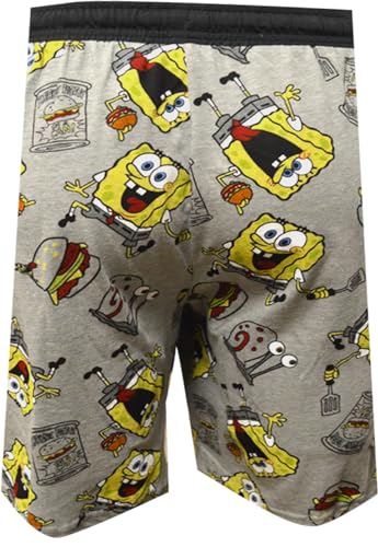 Briefly Stated Mens Nickelodeon Spongebob Ready to Go to Work Long Sleep Shorts2