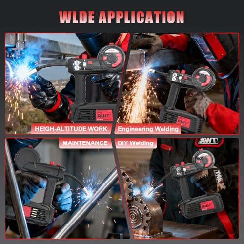 Image of AWT 100A Handheld MIG Welder Machine,2025 Newest 110V Flux Core MIG Welder Machine with 360Mig Torch,Portable Gasless MIG Welding Machine,Hand Held Inverter Wire Feed Welder for Home & DIY Projects