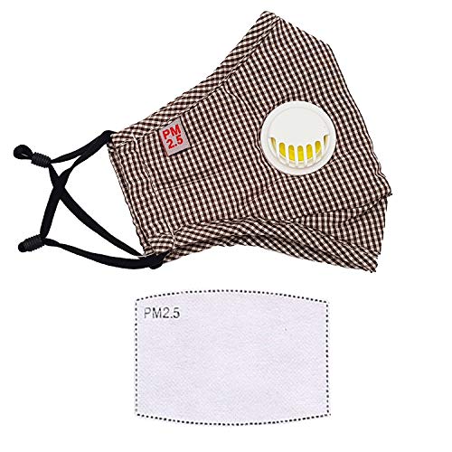 Image of VRITRAZ Print Reusable Washable PM 2.5 Anti Pollution Activated Carbon Dust Face Mask with Breathing Valve