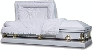 Oxford White Metal Casket