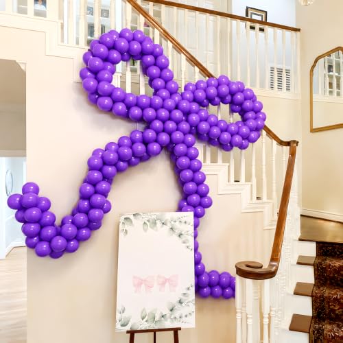 Image of Purple Link Balloons,120Pcs 6Inch Purple Latex Linking Balloons for Birthday Baby Shower Wedding Anniversary Graduation Party Decorations