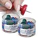 Officemate Giant Push Pins, 1.5" Assorted Colors, 2 Tubs of 12 (92905)