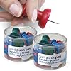 Officemate Giant Push Pins, 1.5 Assorted Colors, 2 Tubs of 12 (92905)