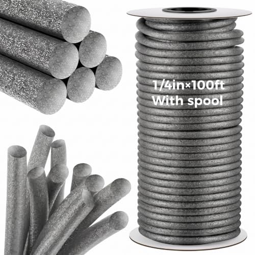 Image of MotiMind Foam Backer Rod for Gap, 1 /4 Inch X 100 ft, Gray, 1 Roll