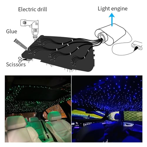 Luz LED de estrella para techo de coche que elimina el interior aburrido 3