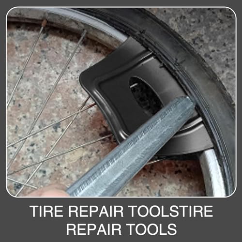 Image of Pack-2 Car Tire Disassembly Rim Protector, Double Convex Anti-Slip Structure Rim Anti-sratch Cover, Oval Hollow Handle Labor-Saving Easy-to-Turn Tool, Universal for Cars Motorcycles (Black)