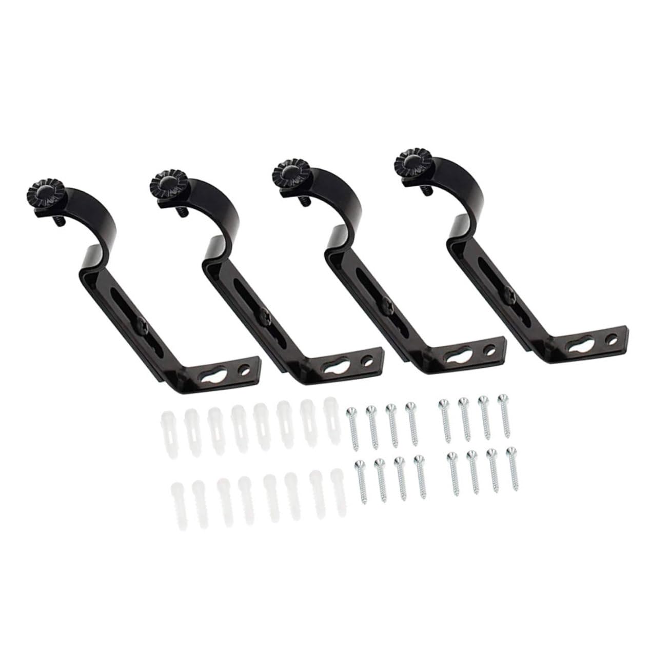Alipis 16ensembles Supports De Tringle à Rideaux Réglables De Brackets pour Installation Accessoires pour Rideaux Chambre Salon Cuisine Et Bureau