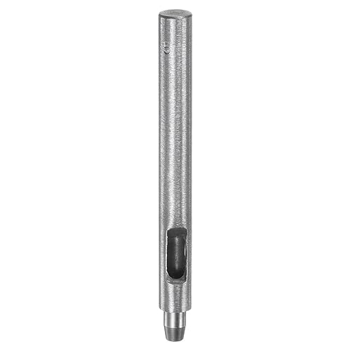 HARFINGTON Perforadora de cuero de 0.197 in, recta, redonda, con ojales, remache a presión, fijador para cuero, artesanía, ropa, bolso, cortina de
