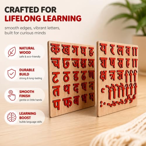 Image of Tantrums Hindi Vyanjan Wooden Puzzle Montessori Board Early Learning Toy