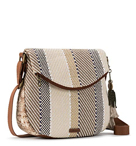 Image of Sakroots Artist Circle Foldover Crossbody Bag in Eco-Twill, Multifunctional Purse